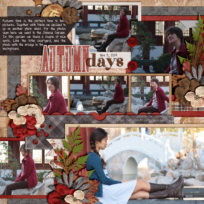 scrapbook layout, autumn