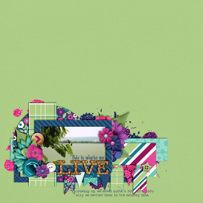 digital scrapbooking layout