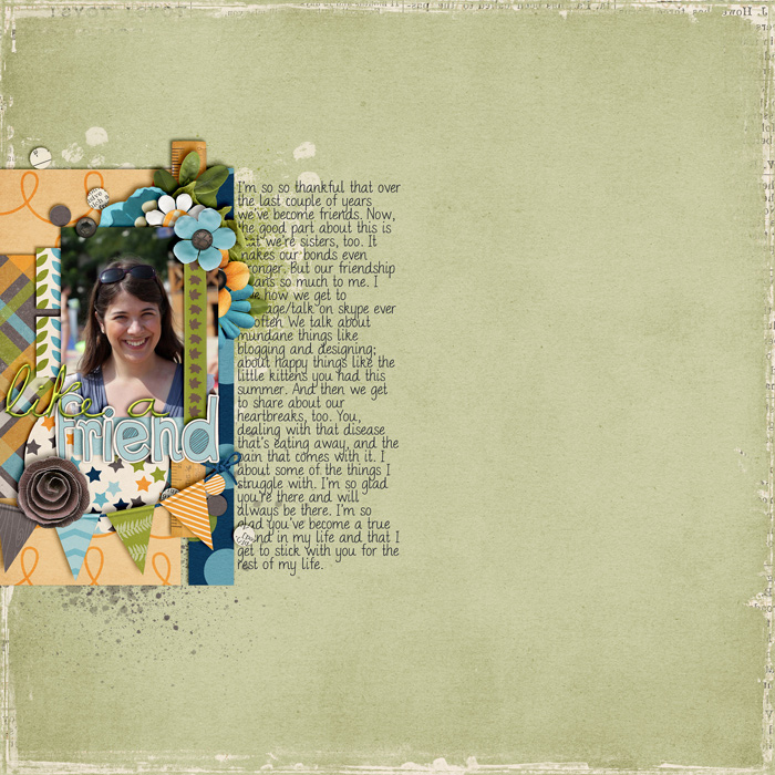 scrapbook layout, family