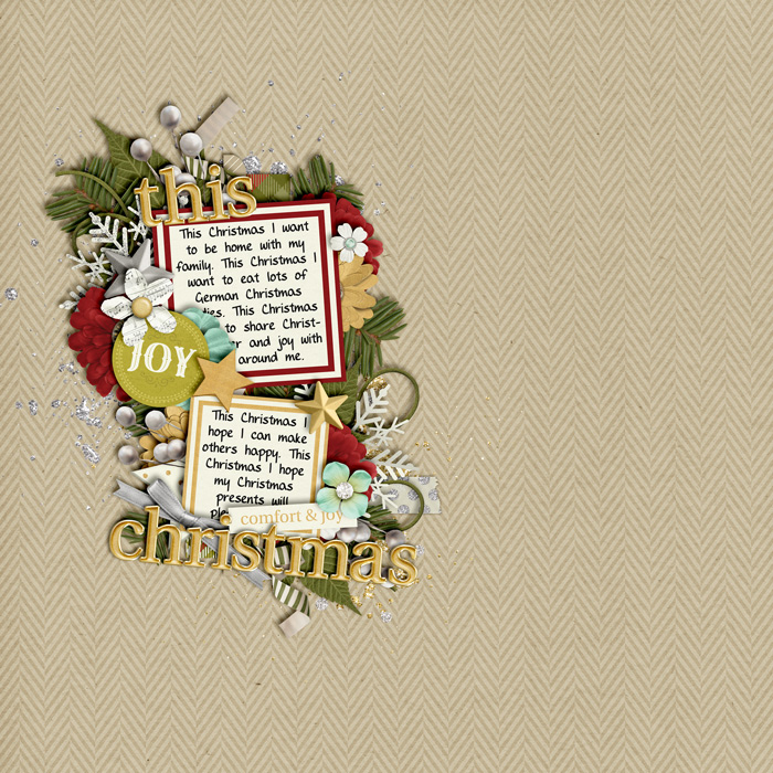 scrapbook layout, christmas